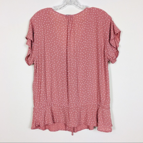 Rails | BRETTON MINI HEARTS Button Blush TOP Large - Picture 8 of 8